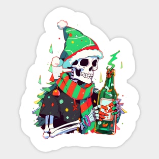 Christmas Skulls Sticker